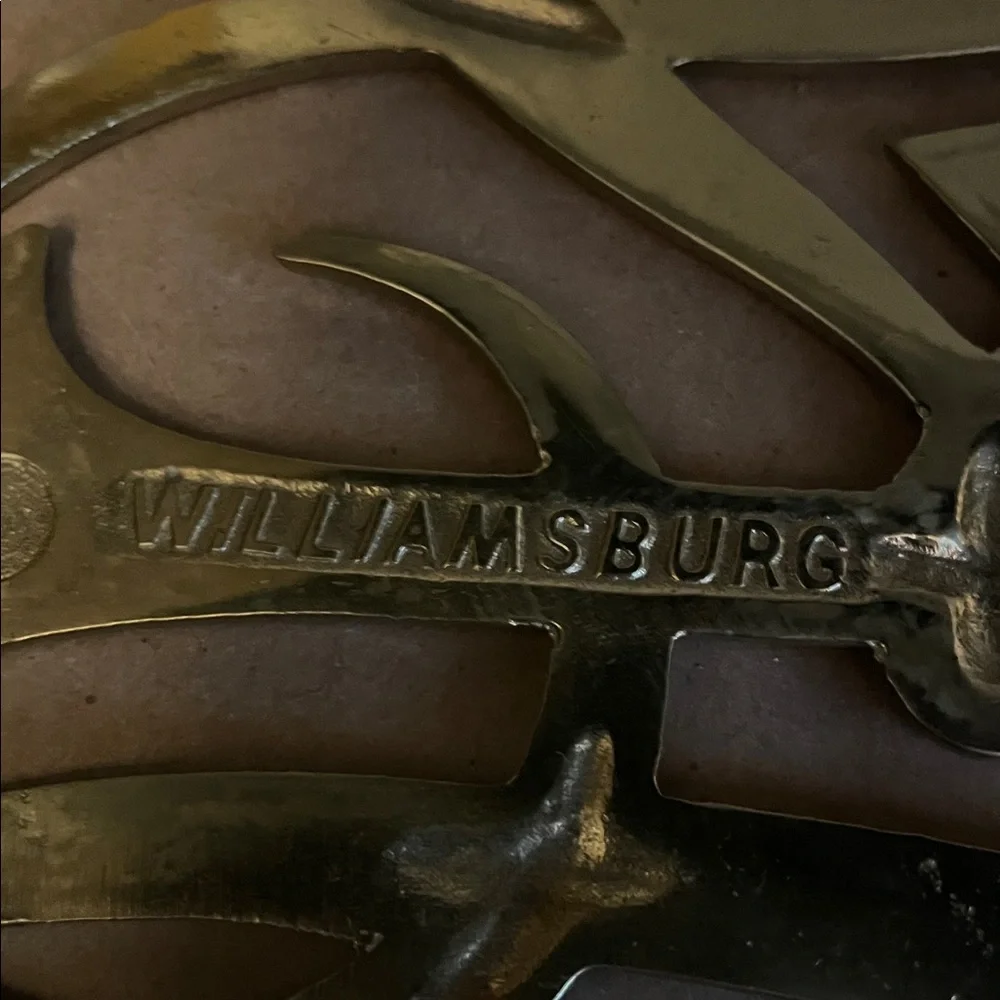 Elegant Brass Williamsburg Trivet. Footed 9 Inch